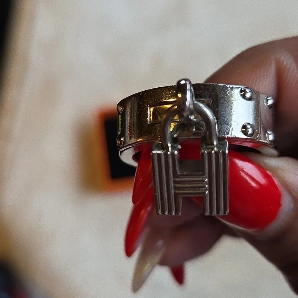 Hermes‎ Silver Ring Or Scarf Ring